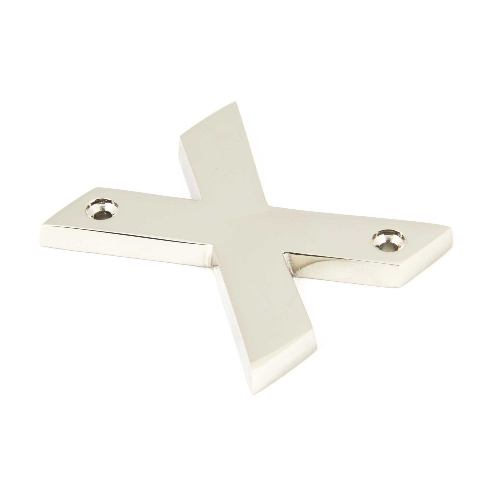 Polished Nickel Letter X | From The Anvil - Letters - From The Anvil - Yester Home