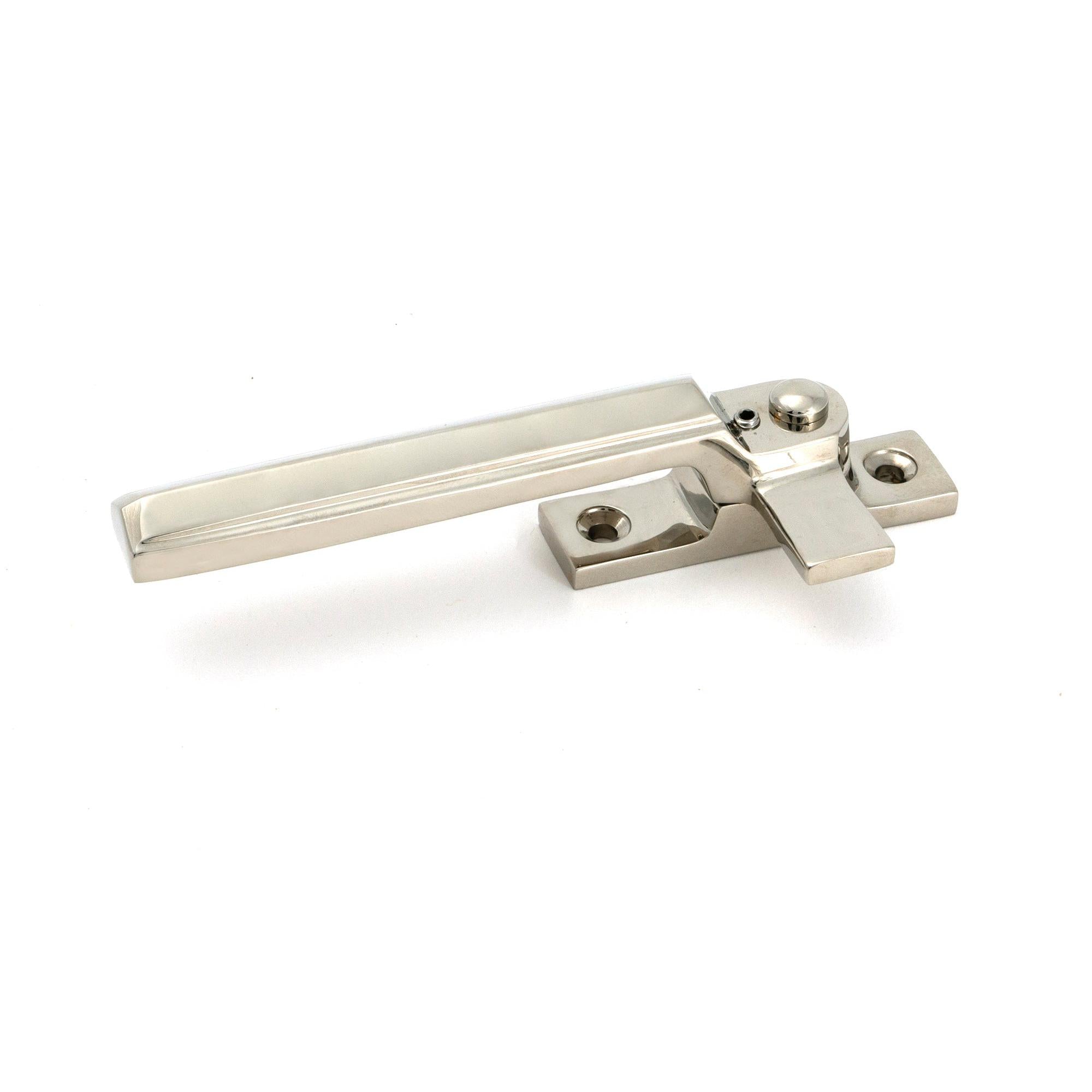 Polished Nickel Locking Art Deco Fastener - LH - Locking Fasteners - From The Anvil - Yester Home