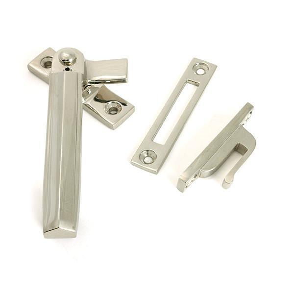 Polished Nickel Locking Art Deco Fastener - LH - Locking Fasteners - From The Anvil - Yester Home