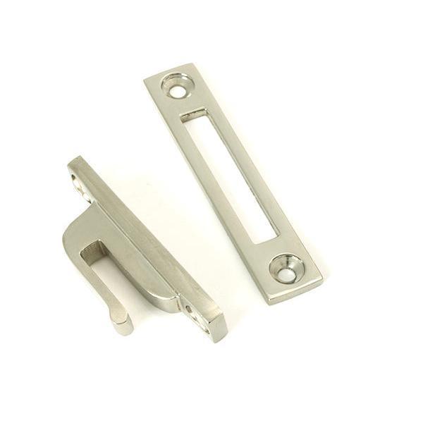 Polished Nickel Locking Art Deco Fastener - RH - Locking Fasteners - From The Anvil - Yester Home