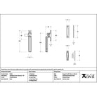 Polished Nickel Locking Art Deco Fastener - RH - Locking Fasteners - From The Anvil - Yester Home