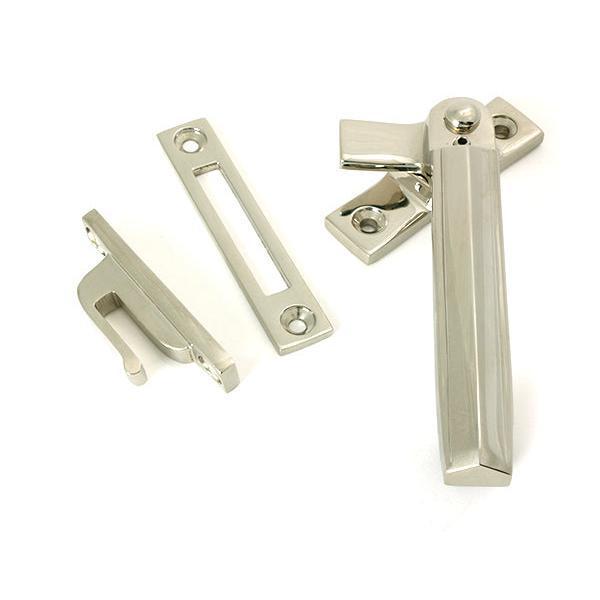 Polished Nickel Locking Art Deco Fastener - RH - Locking Fasteners - From The Anvil - Yester Home