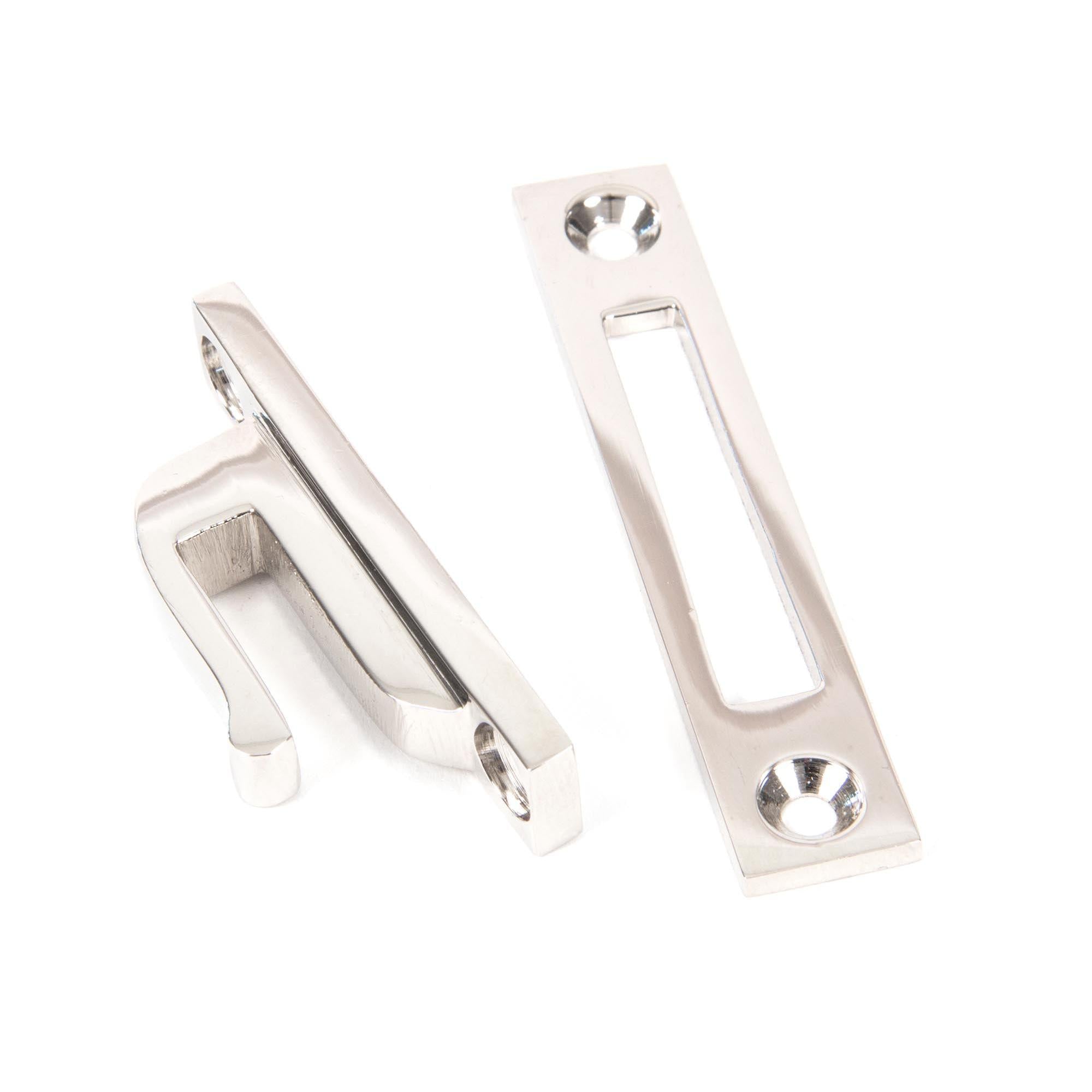 Polished Nickel Locking Reeded Fastener | From The Anvil - Locking Fasteners - From The Anvil - Yester Home