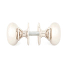 Polished Nickel Mushroom Mortice/Rim Knob Set | From The Anvil-Mortice Knobs-Yester Home