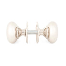 Polished Nickel Mushroom Mortice/Rim Knob Set | From The Anvil - Mortice Knobs - From The Anvil - Yester Home