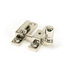 Polished Nickel Mushroom Quadrant Fastener - Narrow | From The Anvil-Quadrant Fasteners-Yester Home
