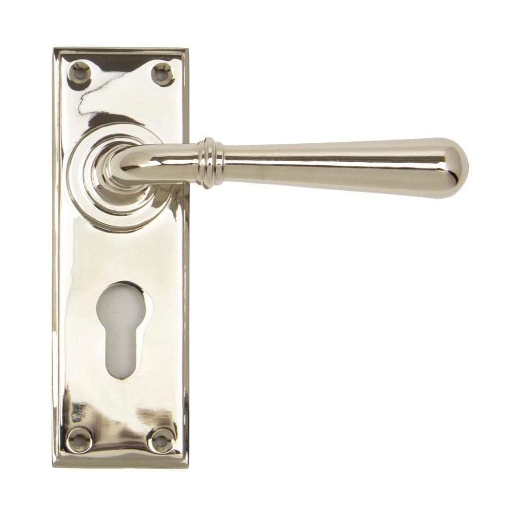 Polished Nickel Newbury Lever Euro Lock Set | From The Anvil-Lever Euro-Yester Home