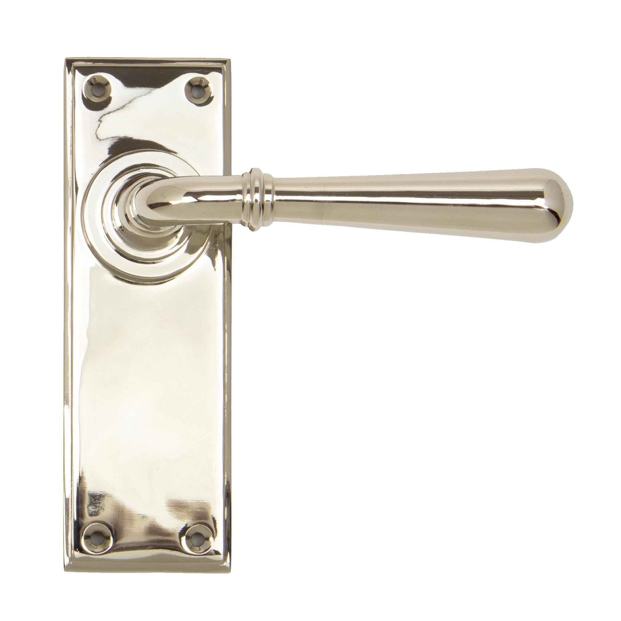 Polished Nickel Newbury Lever Latch Set | From The Anvil - Lever Latch - From The Anvil - Yester Home