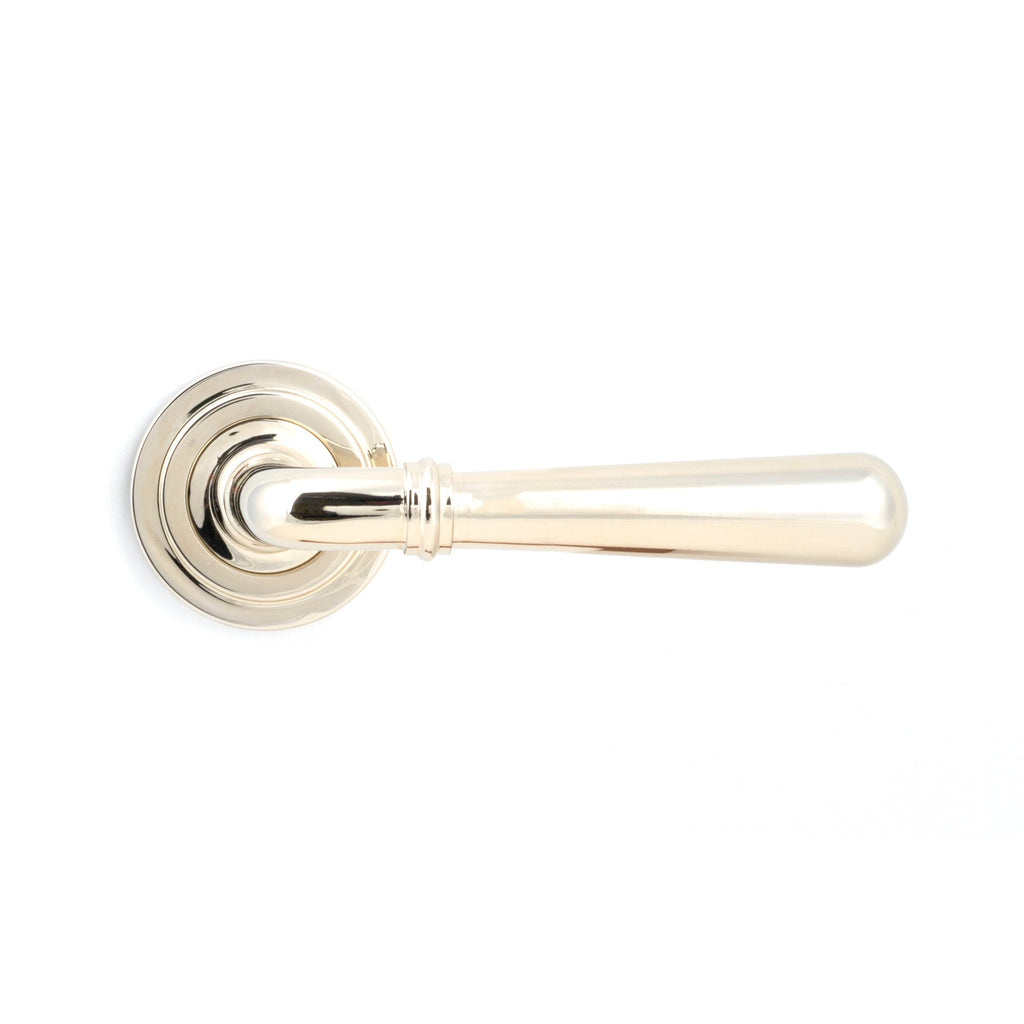 Polished Nickel Newbury Lever on Rose Set (Art Deco) | From The Anvil-Concealed-Yester Home