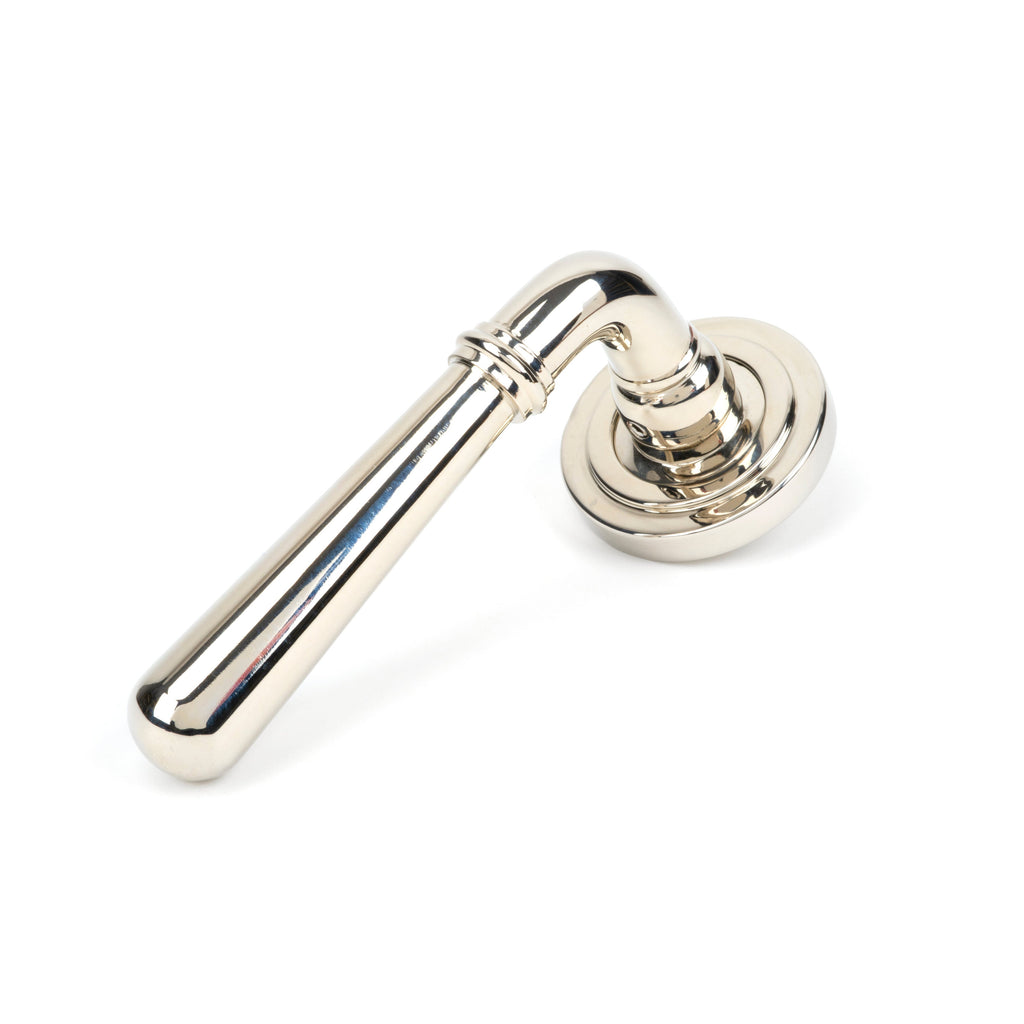 Polished Nickel Newbury Lever on Rose Set (Art Deco) | From The Anvil-Concealed-Yester Home