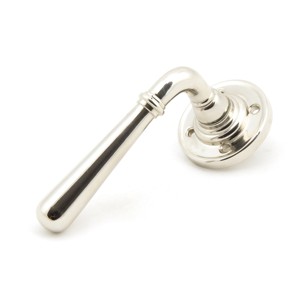Polished Nickel Newbury Lever on Rose Set | From The Anvil-Lever on Rose-Yester Home