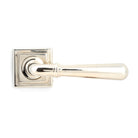 Polished Nickel Newbury Lever on Rose Set (Square) | From The Anvil-Concealed-Yester Home