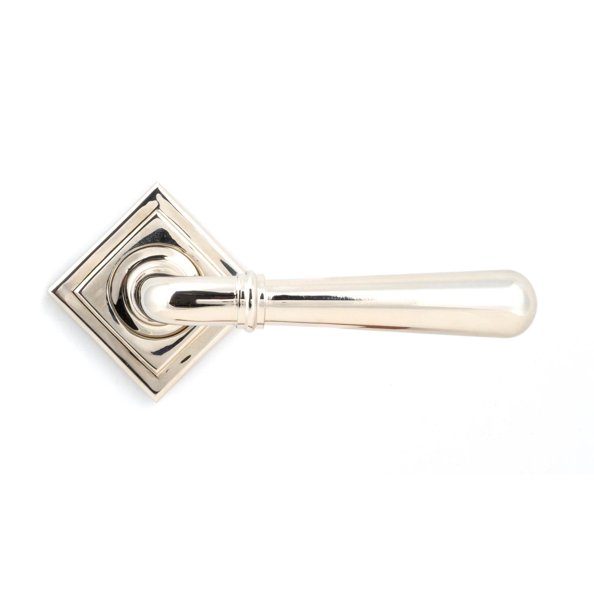 Polished Nickel Newbury Lever on Rose Set (Square) | From The Anvil - Concealed - From The Anvil - Yester Home