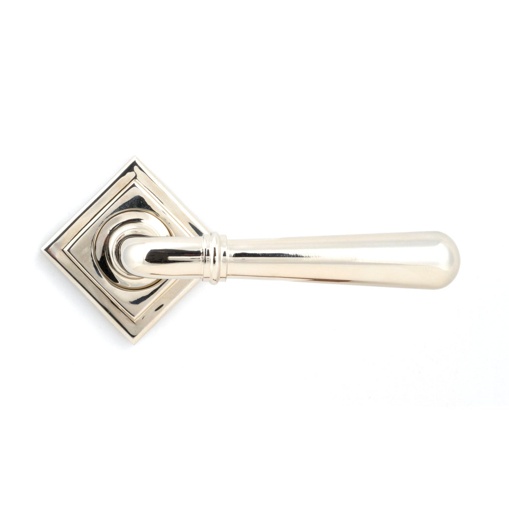 Polished Nickel Newbury Lever on Rose Set (Square) - Unsprung | From The Anvil-Concealed-Yester Home