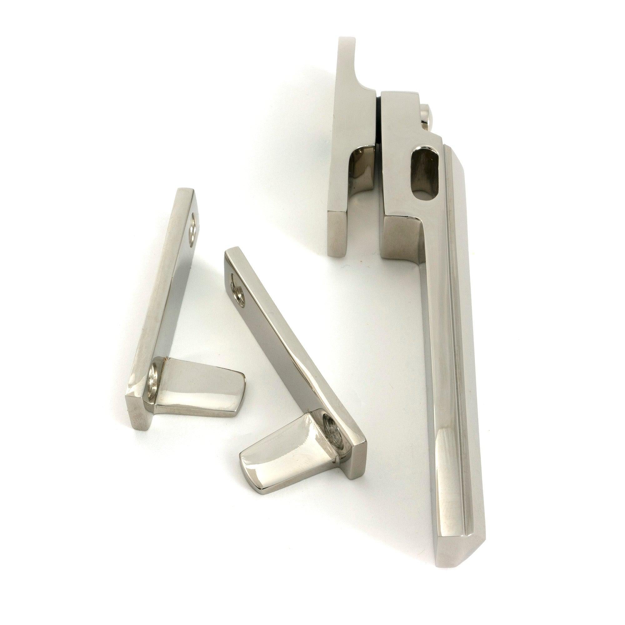 Polished Nickel Night-Vent Locking Art Deco Fastener - Night-Vent Fasteners - From The Anvil - Yester Home