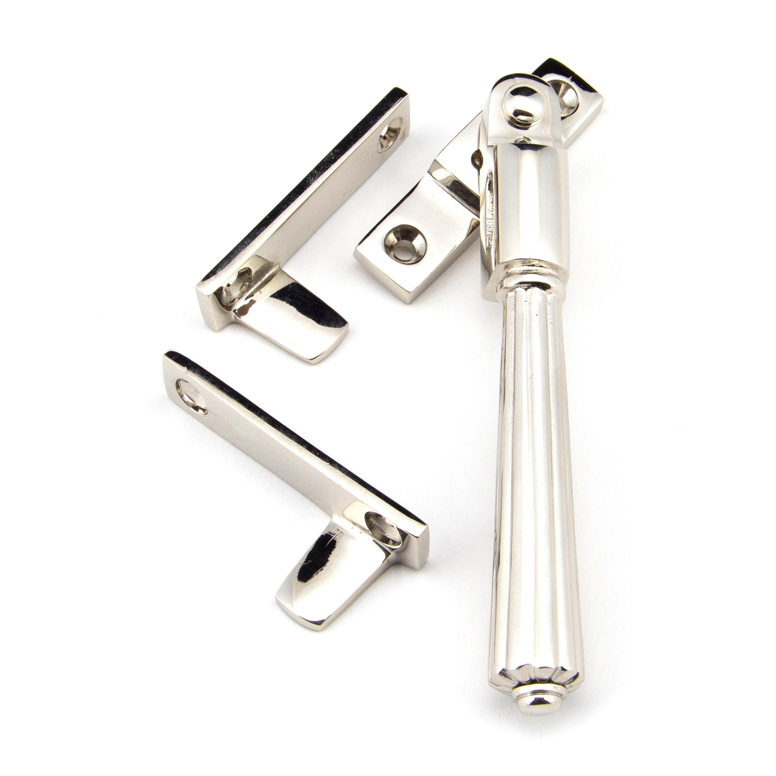 Polished Nickel Night-Vent Locking Hinton Fastener | From The Anvil - Night-Vent Fasteners - From The Anvil - Yester Home