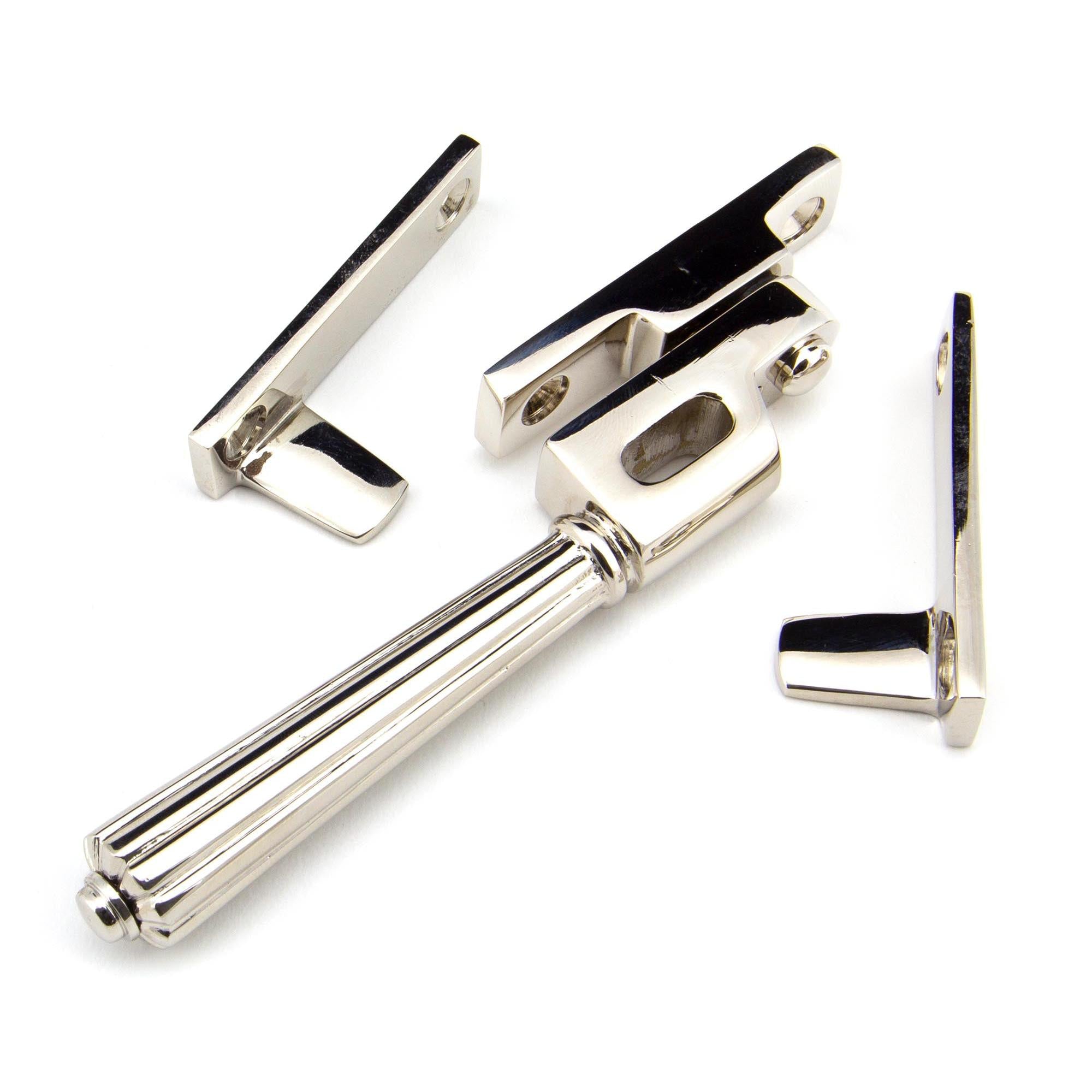 Polished Nickel Night-Vent Locking Hinton Fastener | From The Anvil - Night-Vent Fasteners - From The Anvil - Yester Home
