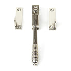 Polished Nickel Night-Vent Locking Reeded Fastener | From The Anvil - Night-Vent Fasteners - From The Anvil - Yester Home