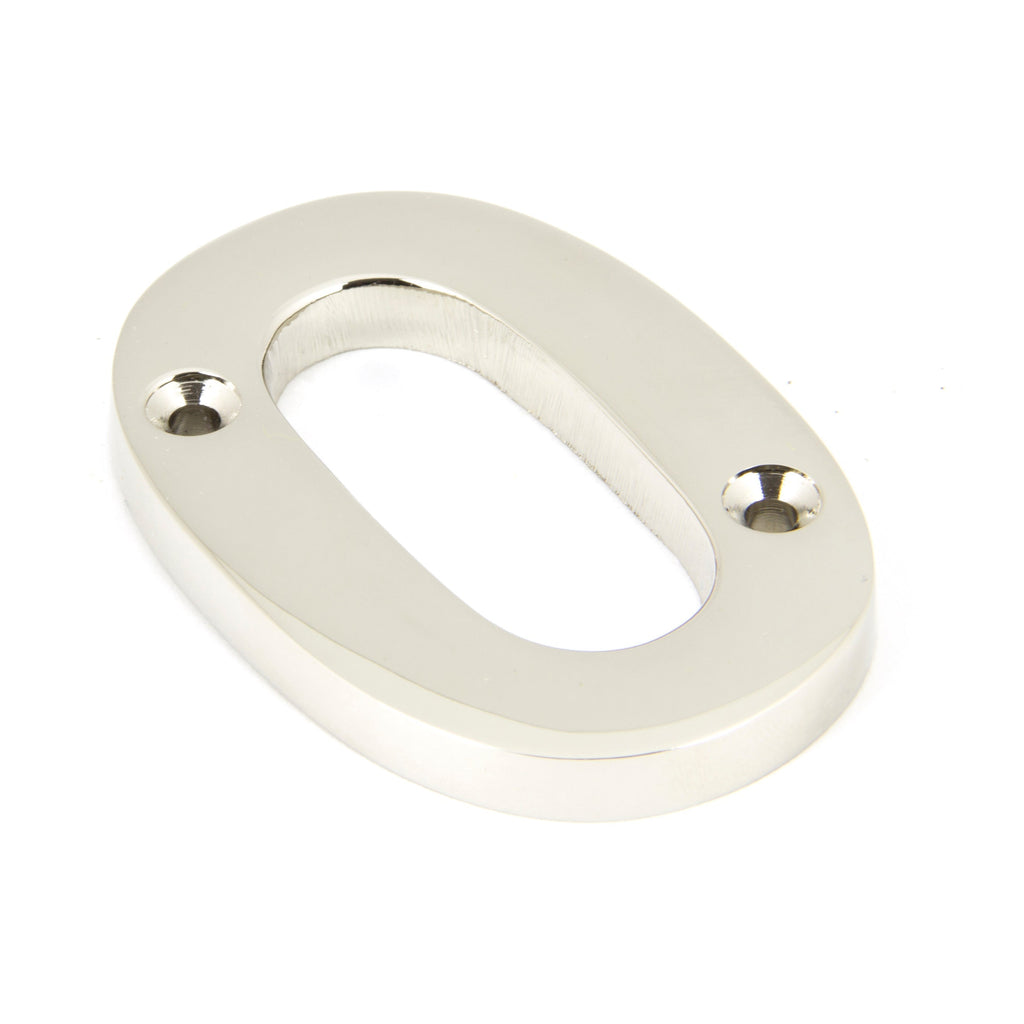 Polished Nickel Numeral 0 | From The Anvil-Numerals-Yester Home