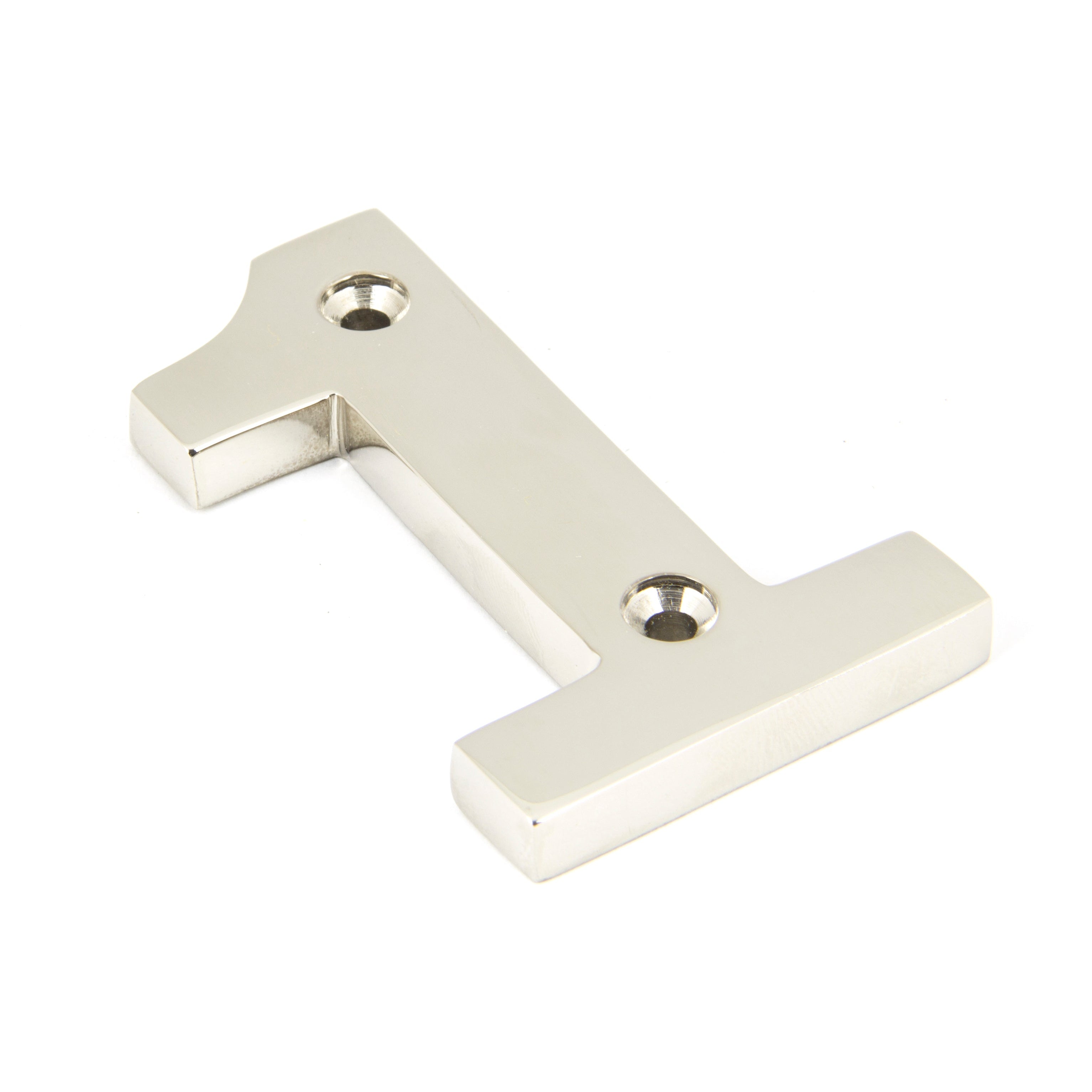 Polished Nickel Numeral 1 | From The Anvil-Numerals-Yester Home