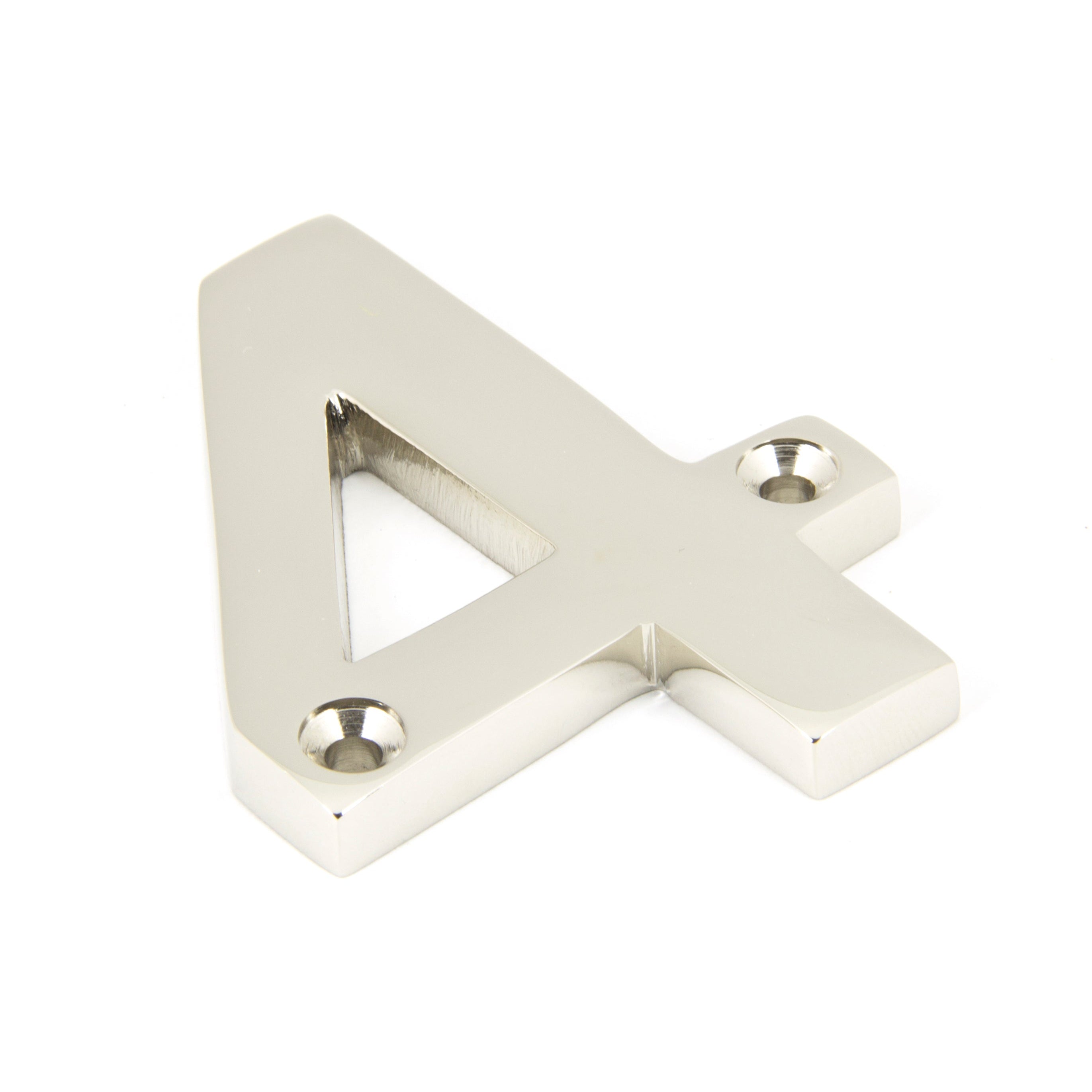Polished Nickel Numeral 4 | From The Anvil-Numerals-Yester Home