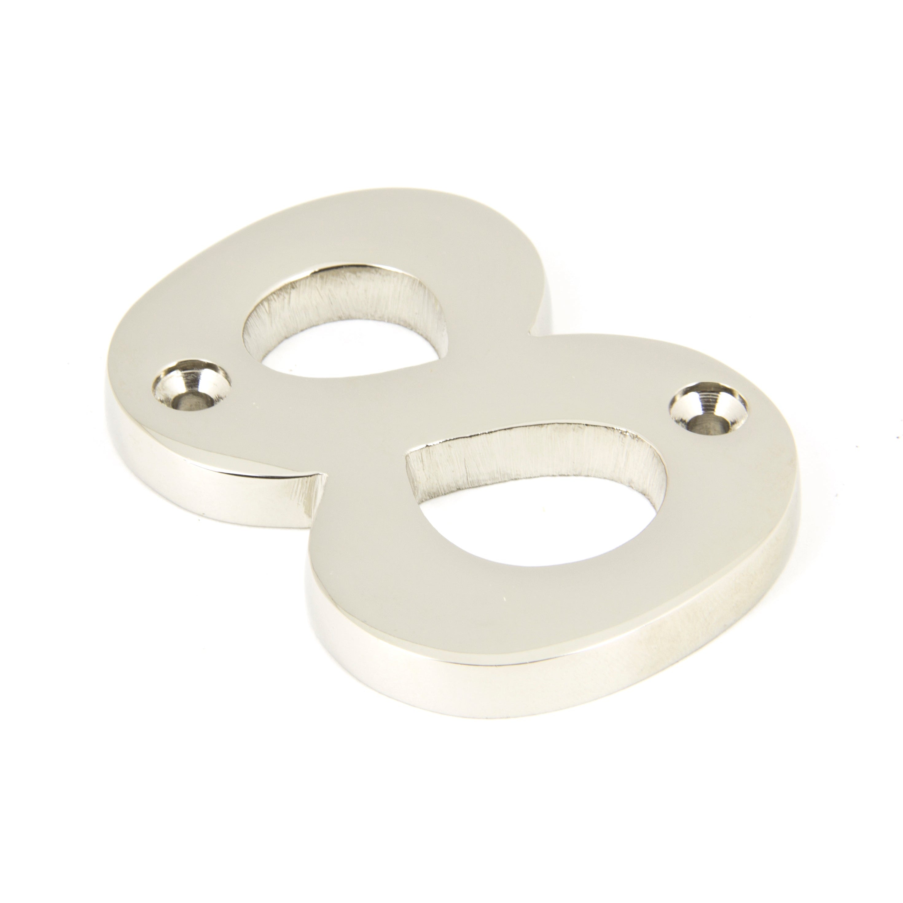 Polished Nickel Numeral 8 | From The Anvil-Numerals-Yester Home
