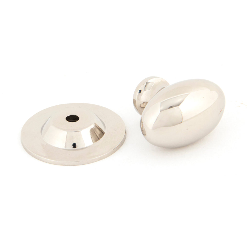 Polished Nickel Oval Cabinet Knob 33mm | From The Anvil-Cabinet Knobs-Yester Home