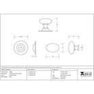 Polished Nickel Oval Cabinet Knob 40mm | From The Anvil - Cabinet Knobs - From The Anvil - Yester Home