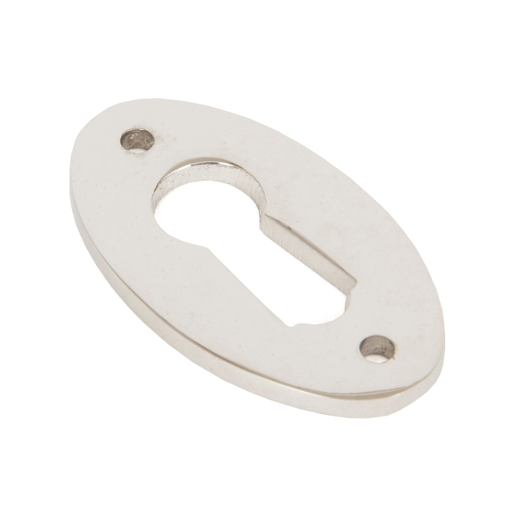 Polished Nickel Oval Escutcheon | From The Anvil-Escutcheons-Yester Home