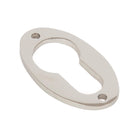 Polished Nickel Oval Euro Escutcheon | From The Anvil - Euro Escutcheons - From The Anvil - Yester Home