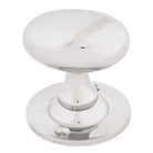 Polished Nickel Oval Mortice/Rim Knob Set | From The Anvil - Mortice Knobs - From The Anvil - Yester Home