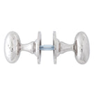 Polished Nickel Oval Mortice/Rim Knob Set | From The Anvil - Mortice Knobs - From The Anvil - Yester Home
