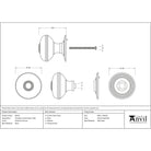 Polished Nickel Prestbury Centre Door Knob | From The Anvil-Centre Door Knobs-Yester Home
