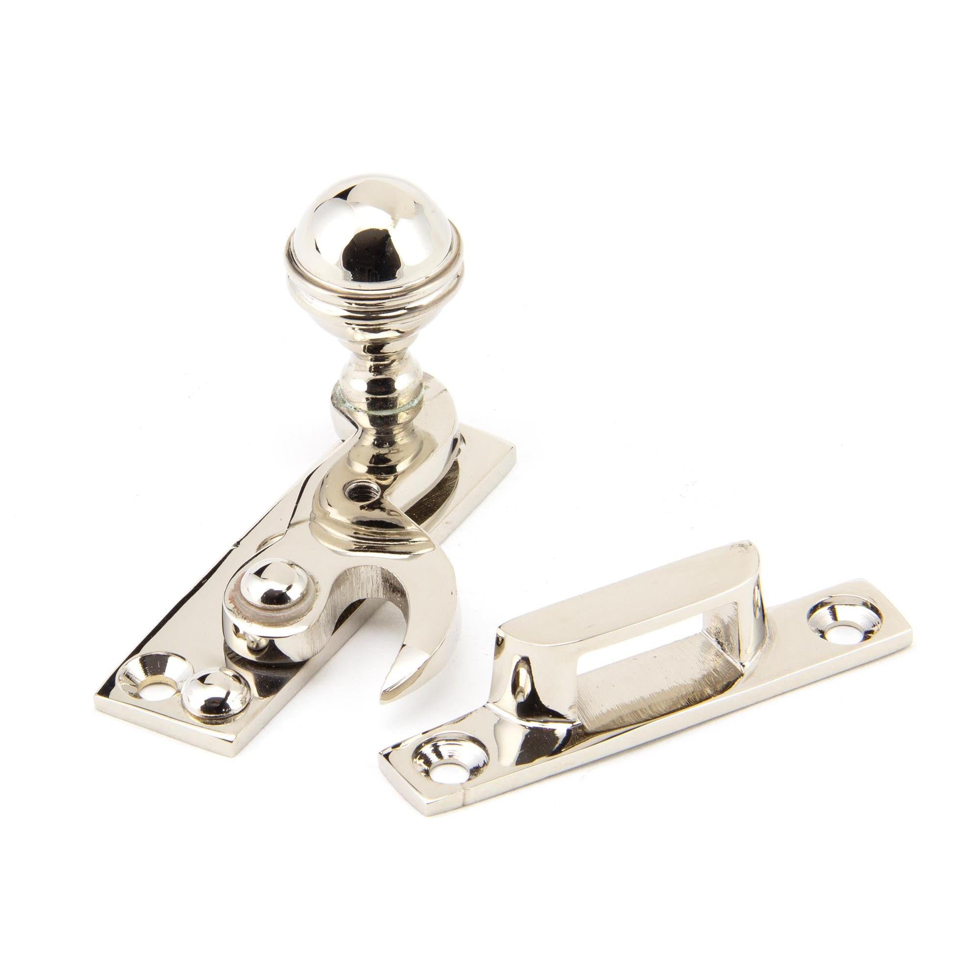 Polished Nickel Prestbury Sash Hook Fastener | From The Anvil - Sash Hook Fasteners - From The Anvil - Yester Home