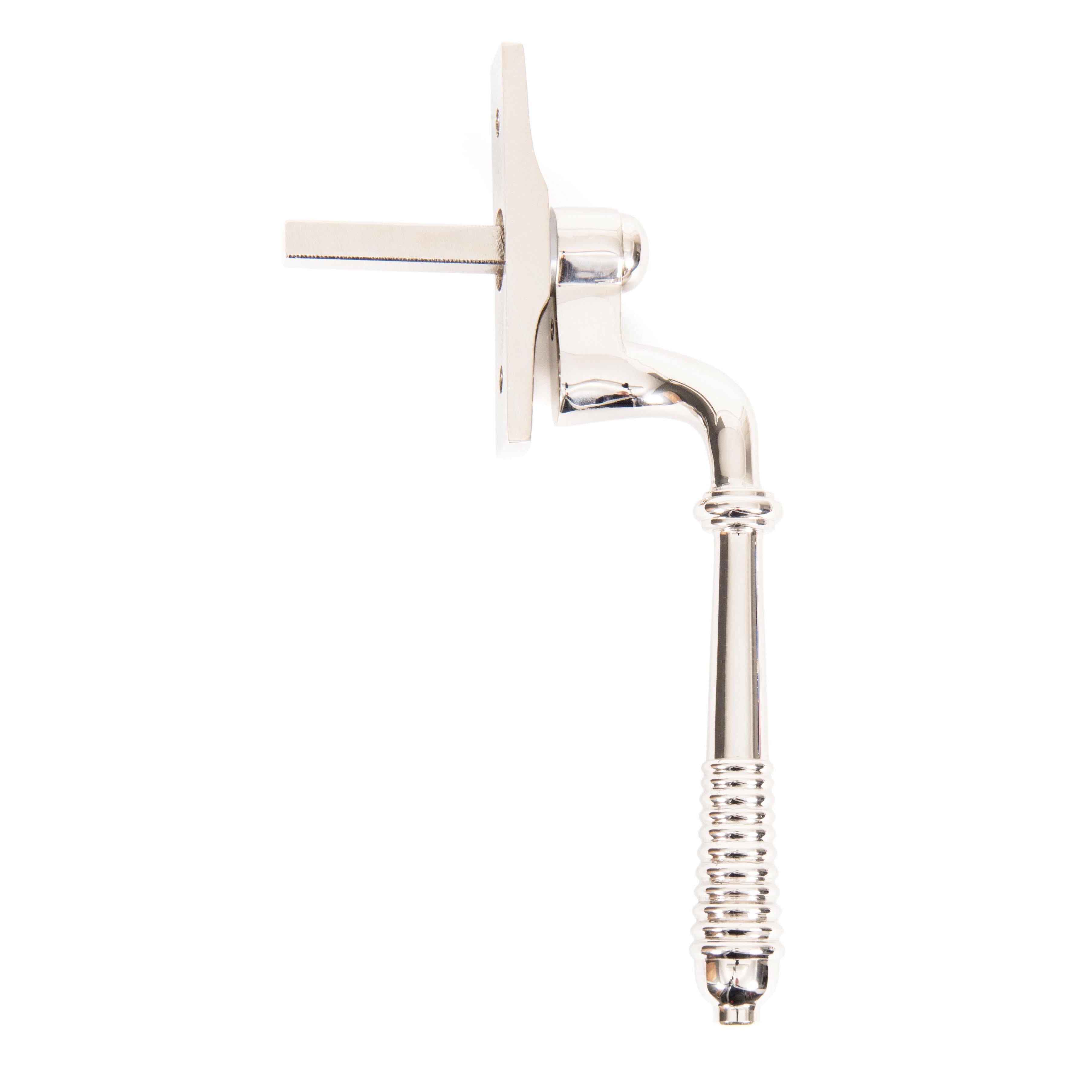 Polished Nickel Reeded Espag - LH | From The Anvil - Espag. Fasteners - From The Anvil - Yester Home