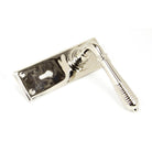 Polished Nickel Reeded Lever Lock Set | From The Anvil - Lever Lock - From The Anvil - Yester Home