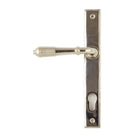 Polished Nickel Reeded Slimline Lever Espag. Lock Set | From The Anvil-Espagnolette-Yester Home