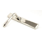 Polished Nickel Reeded Slimline Lever Latch Set | From The Anvil - Espagnolette - From The Anvil - Yester Home
