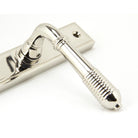 Polished Nickel Reeded Slimline Lever Latch Set | From The Anvil - Espagnolette - From The Anvil - Yester Home