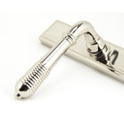 Polished Nickel Reeded Slimline Lever Latch Set | From The Anvil - Espagnolette - From The Anvil - Yester Home