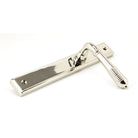 Polished Nickel Reeded Slimline Lever Latch Set | From The Anvil-Espagnolette-Yester Home