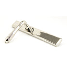 Polished Nickel Reeded Slimline Lever Latch Set | From The Anvil-Espagnolette-Yester Home