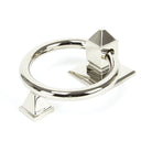 Polished Nickel Ring Door Knocker | From The Anvil-Bolt-Through Door Knockers-Yester Home