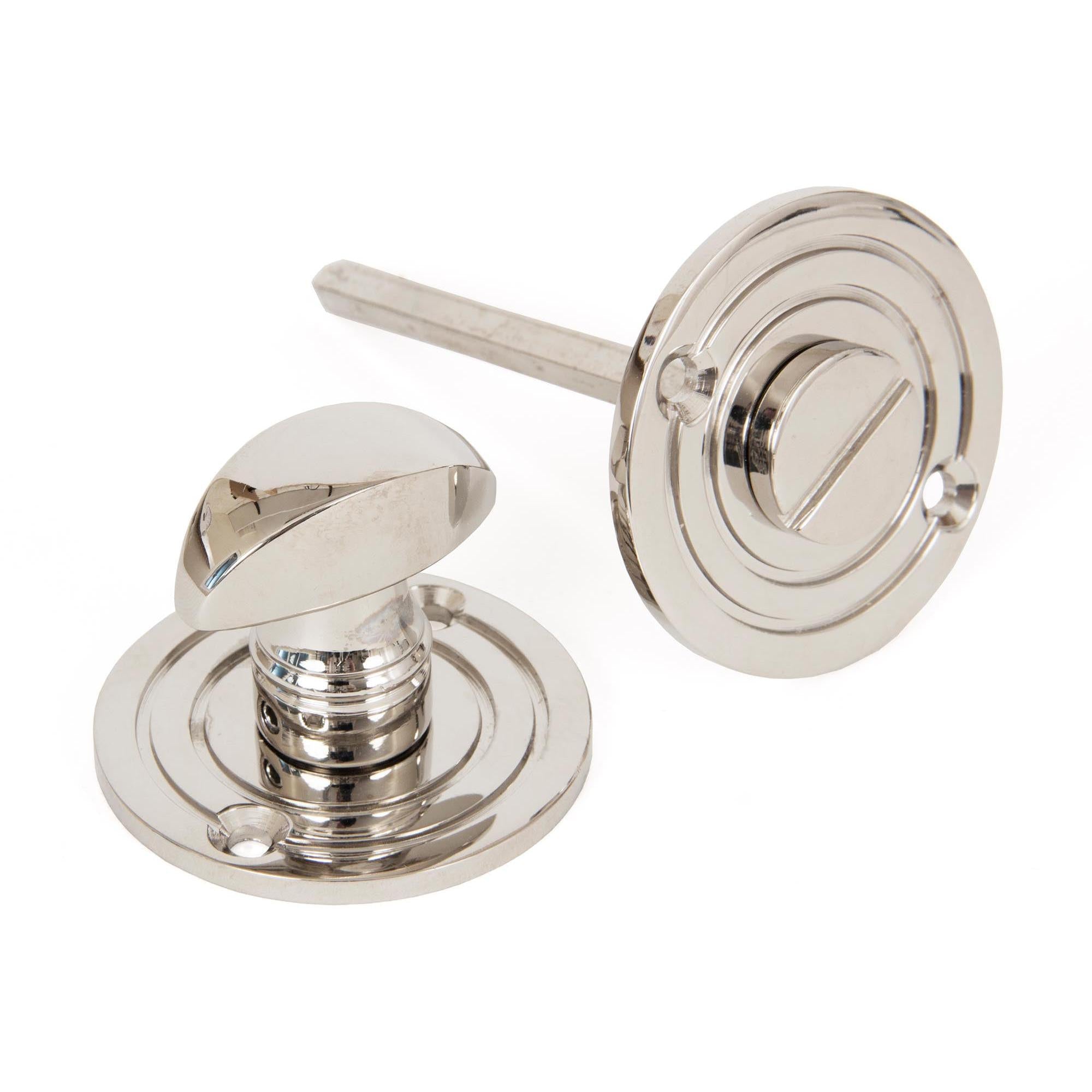 Polished Nickel Round Bathroom Thumbturn | From The Anvil - Thumbturns - From The Anvil - Yester Home
