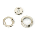 Polished Nickel Round Escutcheon (Art Deco) | From The Anvil-Escutcheons-Yester Home
