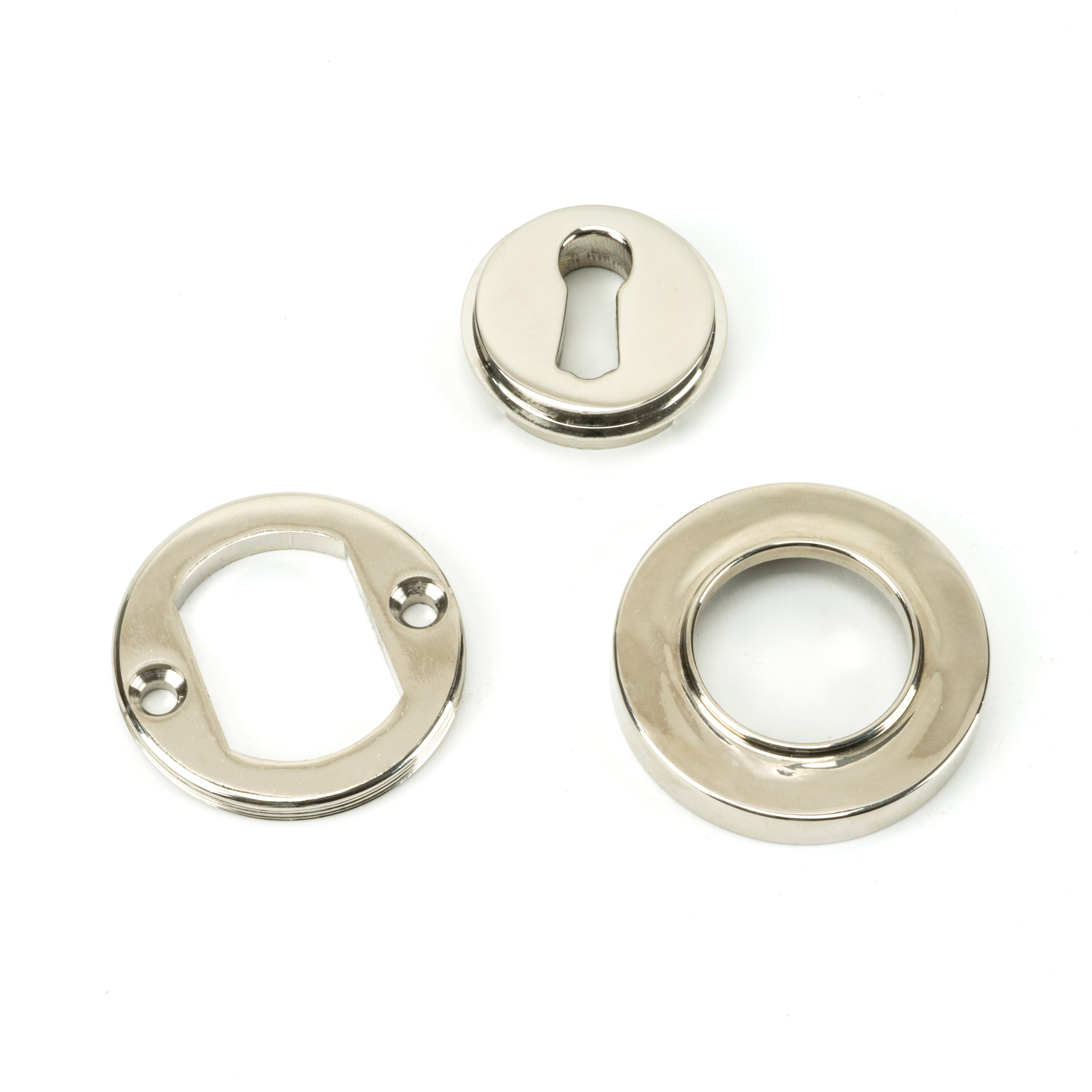 Polished Nickel Round Escutcheon (Plain) | From The Anvil-Escutcheons-Yester Home