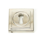 Polished Nickel Round Escutcheon (Square) | From The Anvil - Escutcheons - From The Anvil - Yester Home