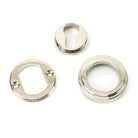 Polished Nickel Round Euro Escutcheon (Art Deco) | From The Anvil - Euro Escutcheons - From The Anvil - Yester Home