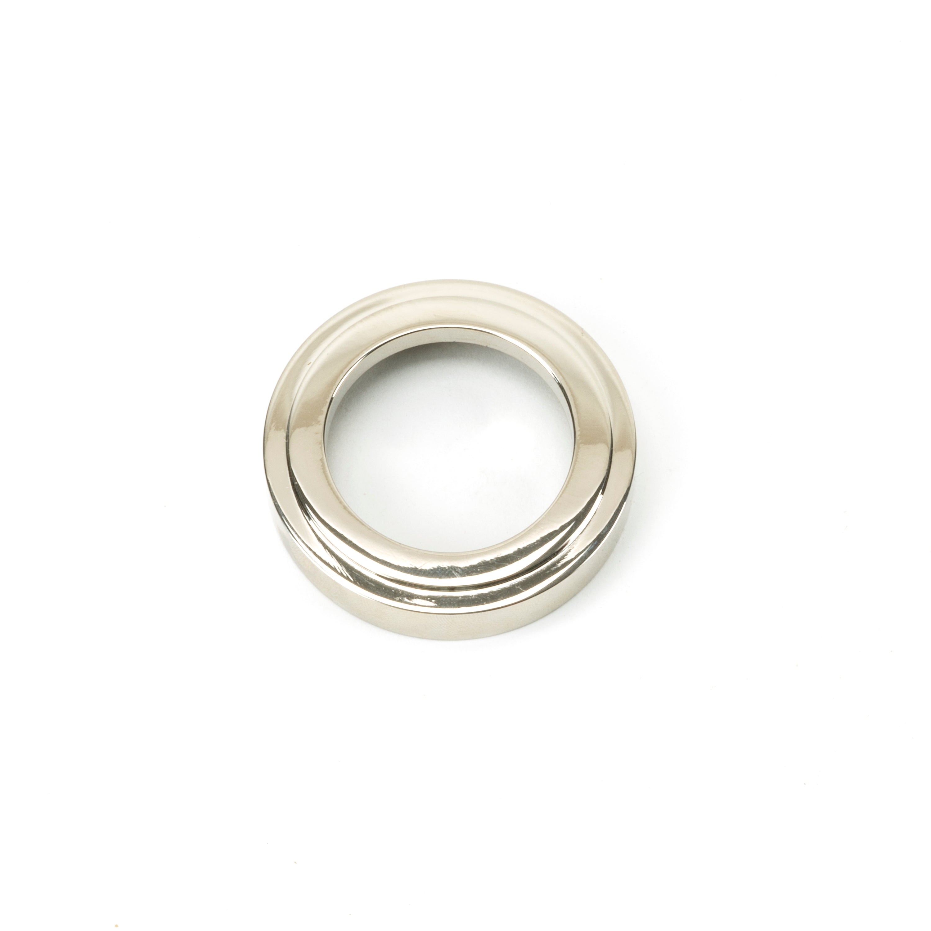 Polished Nickel Round Euro Escutcheon (Art Deco) | From The Anvil-Euro Escutcheons-Yester Home