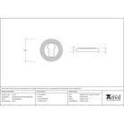 Polished Nickel Round Euro Escutcheon (Beehive) | From The Anvil - Euro Escutcheons - From The Anvil - Yester Home